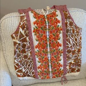 Anthropologie Multicolor Embroidered Top. “TINY” brand